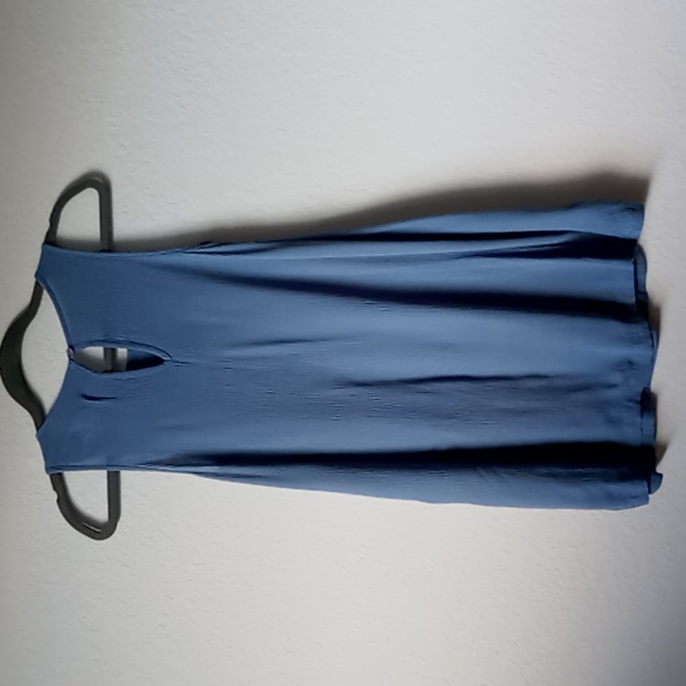 Roxy Girl's Sleeveless A-line Gauze Dress Size 8 Small Dusty Blue - Picture 3 of 11